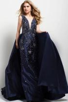 Jovani - 45063 Embellished V-neck Ballgown