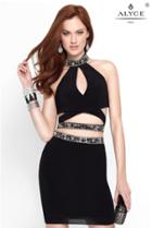 Alyce Paris - 41089 Beaded Two Piece Cutout Jersey Dress
