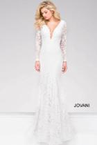 Jovani - Lace Form Fitting Pro Dress 50026