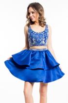 Rachel Allan Short - 4478 Two-piece Beaded Satin Party Dress