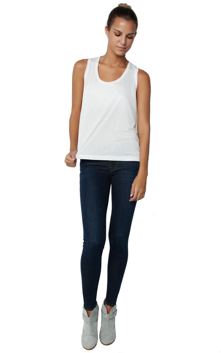 T By Alexander Wang - Low Neck Flare Tank
