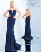 Ieena Duggal - 55233i Plunging Sweetheart Illusion Evening Gown