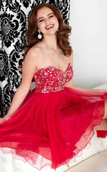 Hannah S - 27034 Embellished Strapless Sweetheart Dress