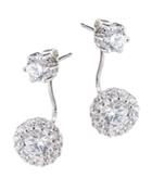 Cz By Kenneth Jay Lane - Halo Front To Back Earring