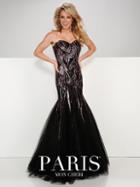 Paris Prom By Mon Cheri - 116753 Long Dress In Black Pink