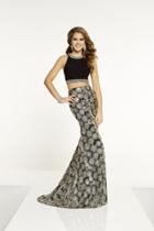 Panoply - 14874 Two-piece Haltered Sequin Lace Sheath Gown