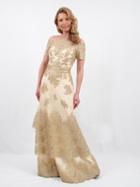 Daymor Couture - 658 Embellished Layered Sheath Dress