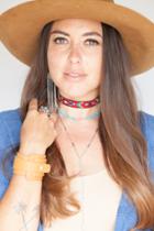 Heather Gardner - Goddess Gemstone Choker In Turquoise And Silver