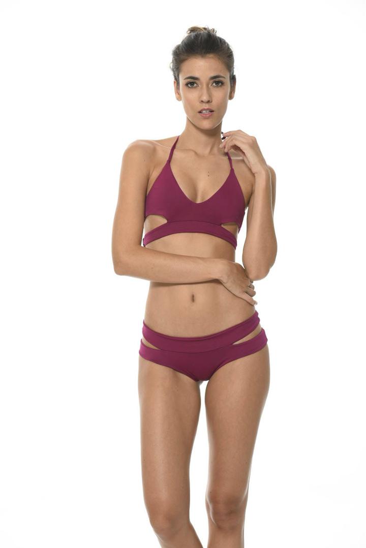 2017 Malai Swimwear - Sangria Cutout Bottom B00285