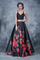 Nina Canacci - 1381 Two Piece Floral Printed A-line Dress