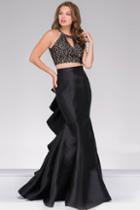 Jovani - Two-piece Long Mermaid Prom Dress 41194