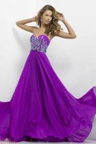 Blush - Strapless Embellished Long Dress 9710