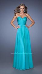La Femme - Strapless Sweetheart Dress In Peacock 19691