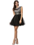 Dancing Queen - Shimmering Crystal Beaded Cocktail Dress 9149