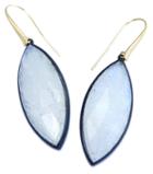 Nina Nguyen Jewelry - Moyen Marquise Gold & Oxidized Earrings