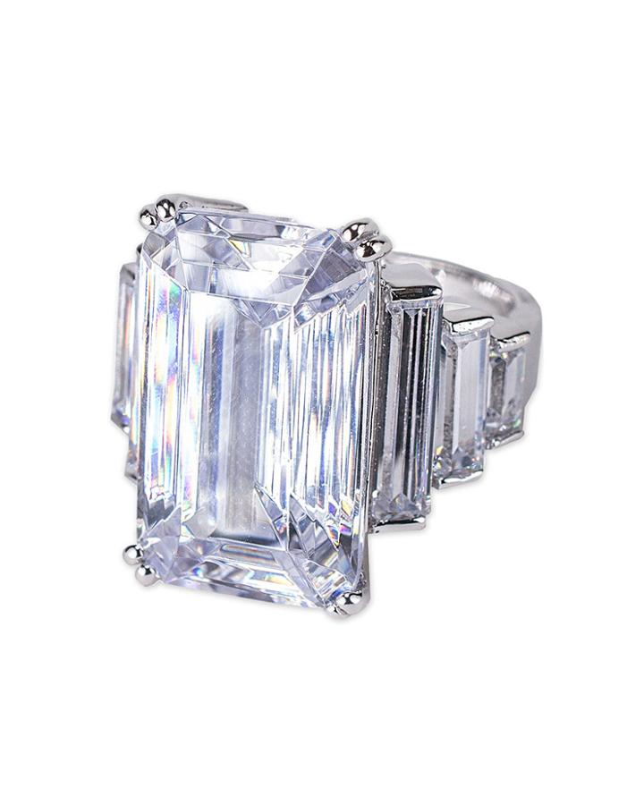Cz By Kenneth Jay Lane - Classic Emerald Cut Ring