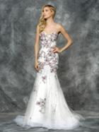 Colors Dress - 1638 Strapless Mesh Mermaid Evening Gown