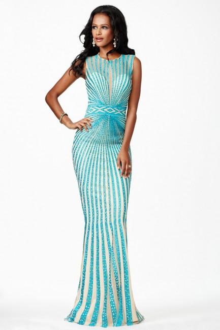 Jovani - Stunning Sleeveless Jewel Neckline Long Gown Jvn26843