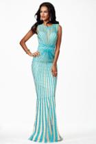 Jovani - Stunning Sleeveless Jewel Neckline Long Gown Jvn26843