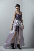 Saiid Kobeisy - 3387 Metallic Strapless High Low Tulle Gown