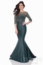 Terani Evening - Sheer And Fine Sequined Evening Gown 1623m1862