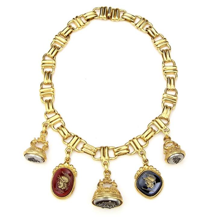 Ben-amun - Royal Charm Monarch Pendant Gold Necklace