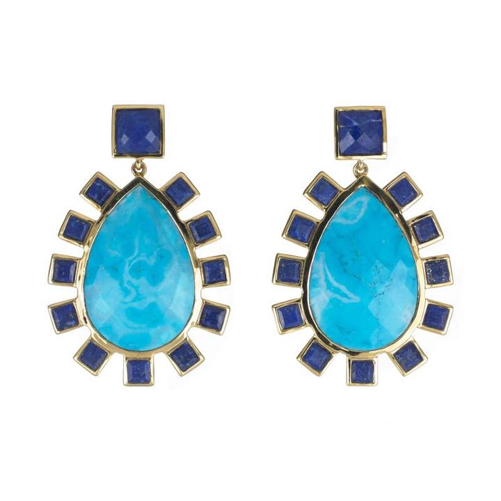Margaret Elizabeth - Gemini Drops Turquoise & Lapis