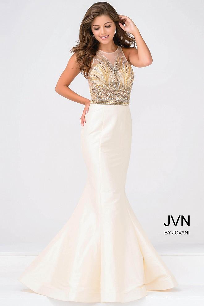Jovani - Embellished Bodice Mermaid Prom Dress Jvn47813