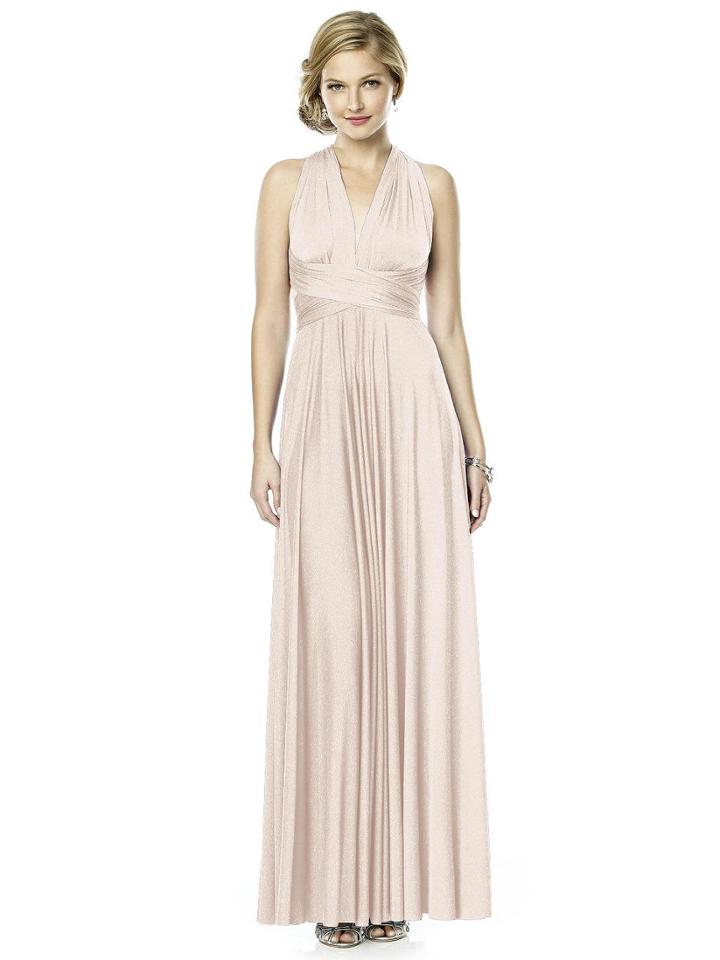 Dessy Collection - Shimmertw2 Dress In Blush Gold