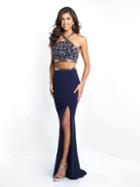 Blush - 11549 Embellished Two Piece Halter Gown