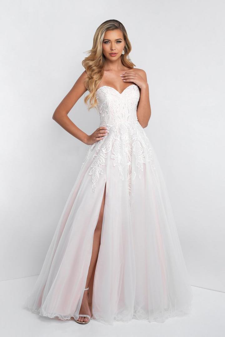 Blush - C1069 Lace Embellished Sweetheart Ballgown