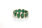 Tresor Collection - Emerald Oval Stackable Ring Bands In 18k Yellow Gold