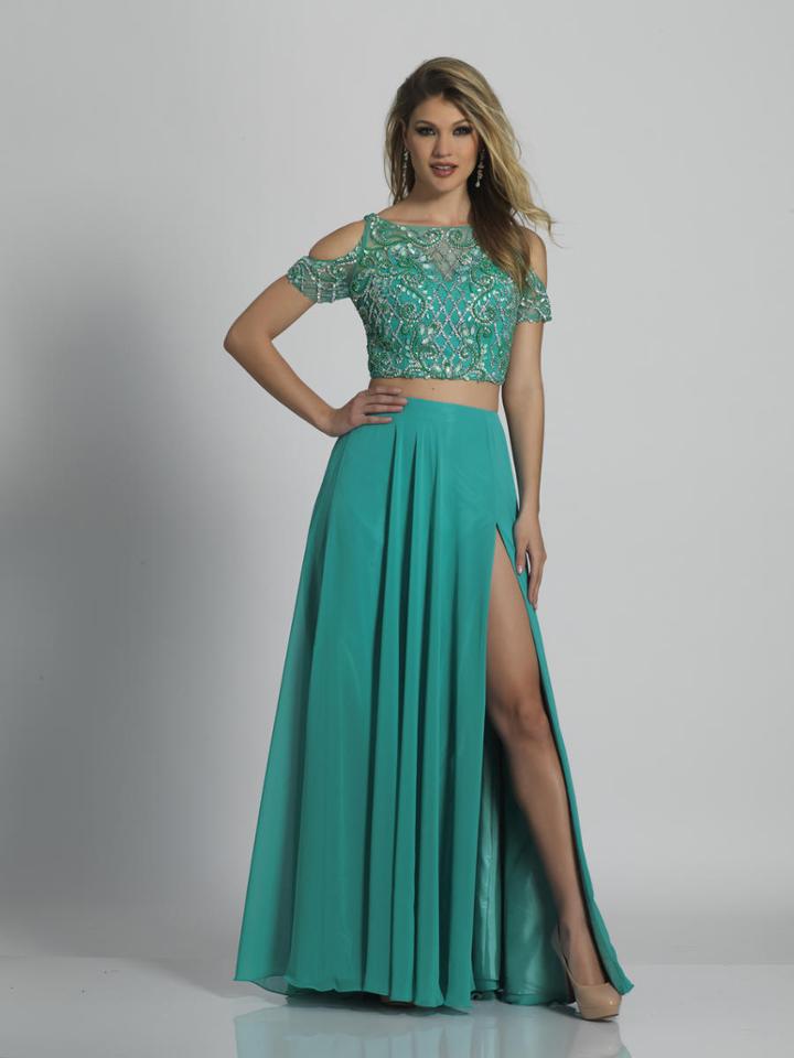 Dave & Johnny - A6195 Two Piece Bateau A-line Dress