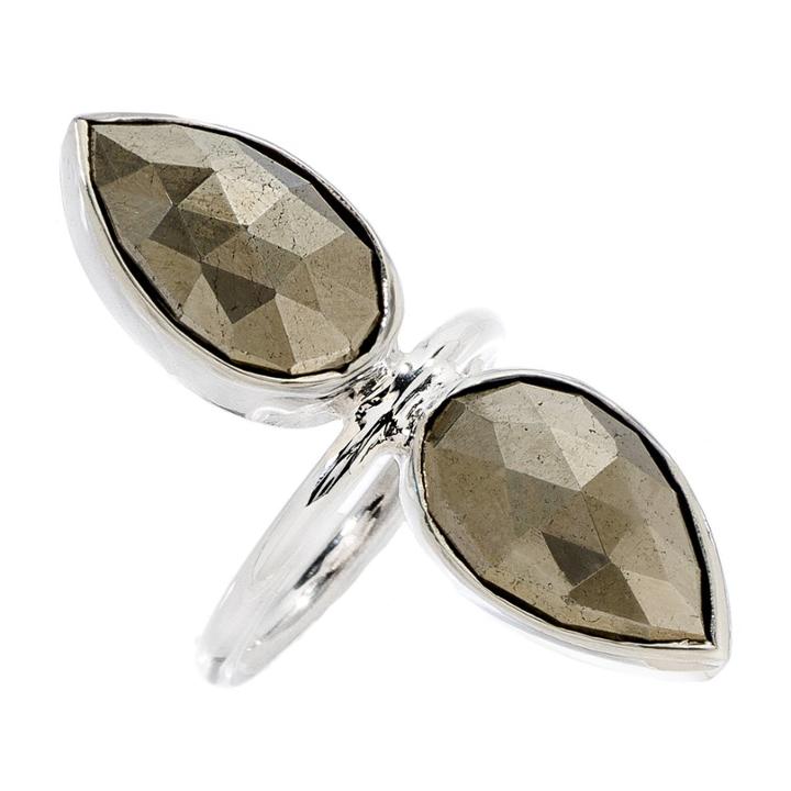 Heather Hawkins - Double Lotus Ring In Pyrite