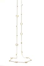 Tresor Collection - Rainbow Moonstone Long Station Necklace In 18k Yellow Gold