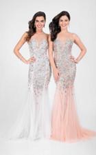 Terani Couture - Multi-colored Illusion Mermaid Gown 1712p2449