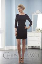 Christina Wu Elegance - 20235 Lace Long Sleeve Sheath Dress