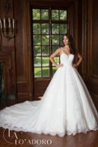 Rachel Allan Bridal - Beaded Lace Illusion Scoop Ballgown M641