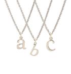 Rachael Ryen - 14k White Gold Letter Charm Necklace - All Letters Available