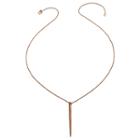 Heather Hawkins - Kiss Necklace In Tiny Rose Gold Dagger