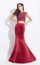 Rachel Allan - 6074 Two Piece Beaded Jewel Mermaid Gown