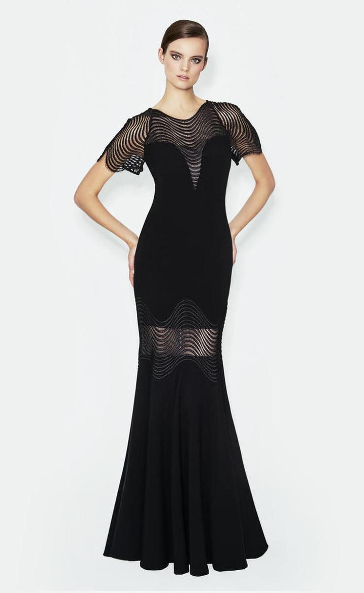 Daymor Couture - Illusion Jewel Neck Mermaid Gown 566