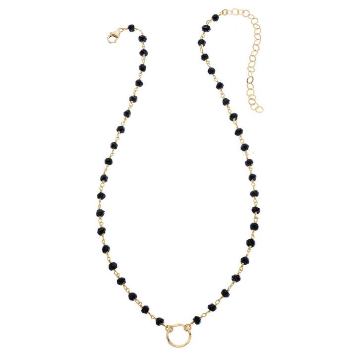 Heather Hawkins - Tiny Hammered Circle Necklace