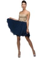 Dancing Queen - Charming Illusion Sweetheart Short Dress 9552