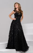 Jovani - 39729 Beaded Jewel Cap Sleeves Long Gown