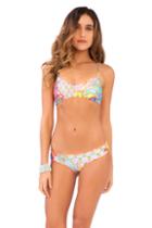 Luli Fama - Siren Dance Criss- Cross Back Bra Top In Multicolor (l486430)