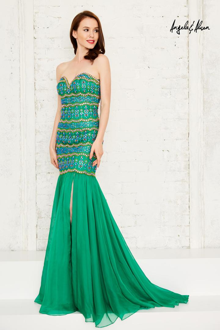 Angela And Alison - Extravagant Strapless Beaded Sweetheart Mermaid Dress 771110