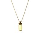 Tresor Collection - Lemon Quartz Rectangular And Champagne Diamond Necklace In 18k Yellow Gold