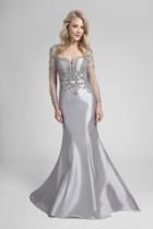 Terani Prom - Embellished Longsleeve Prom Dress 1623m1842