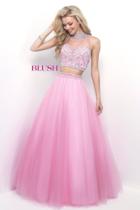 Blush - Regal Jewel Illusion A-line Gown 5618